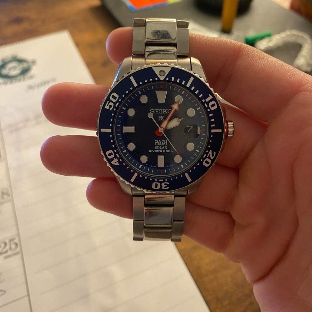 Men’s Seiko x Padi Prospex Solar Stainless Steel Watch